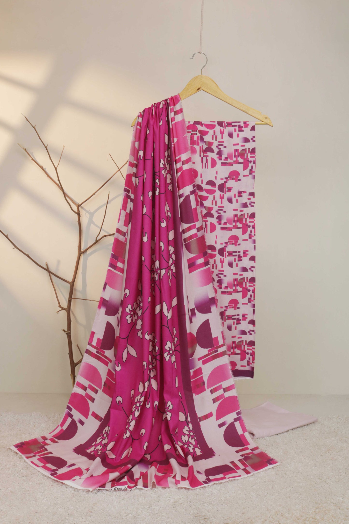 3Piece - Moonsoon  Linen Printed Suit MSST11