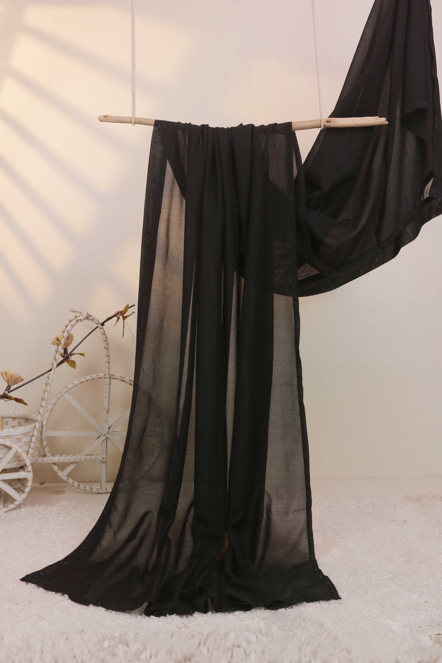 Swiss Abaya Shawl 3036 Black