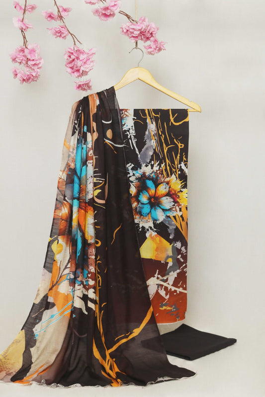 3Piece - Printed Lawn Suit Moon Soon MS201
