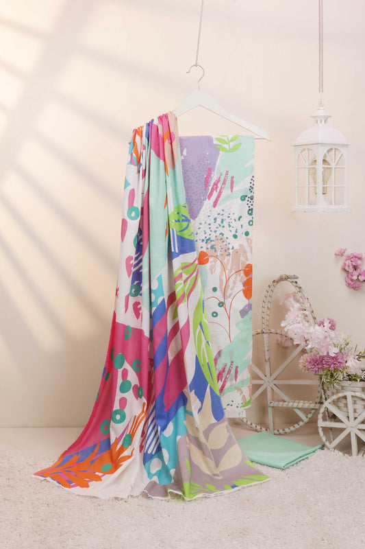 3Piece - Printed Lawn Suit Moon Soon MS65