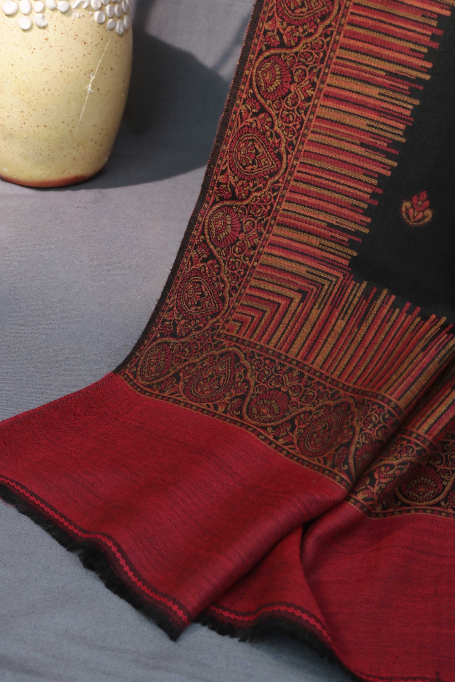 Kani Border Pashmina Shawl 3517B
