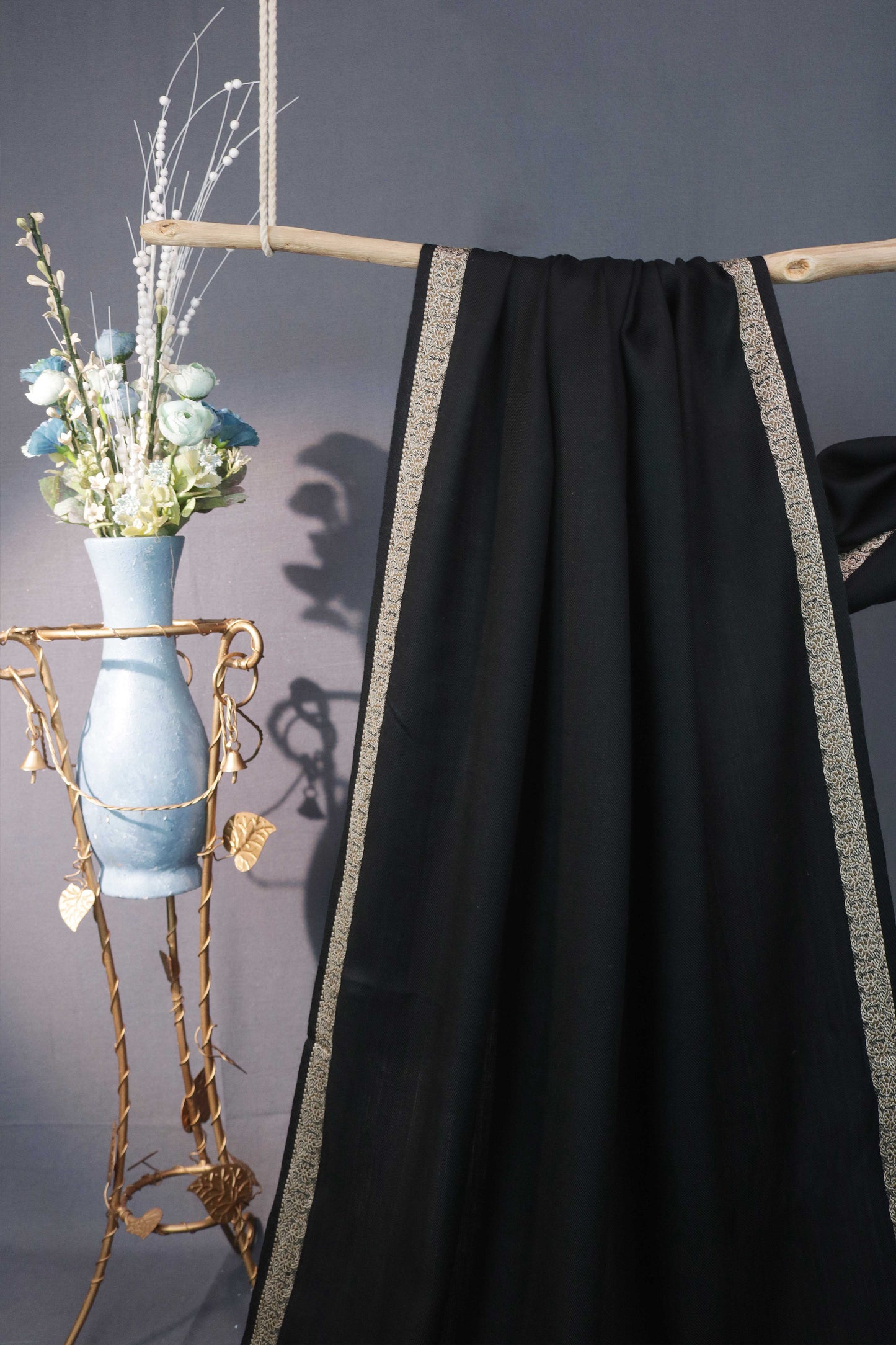Embroidered Broder Pashmina Shawl 3535