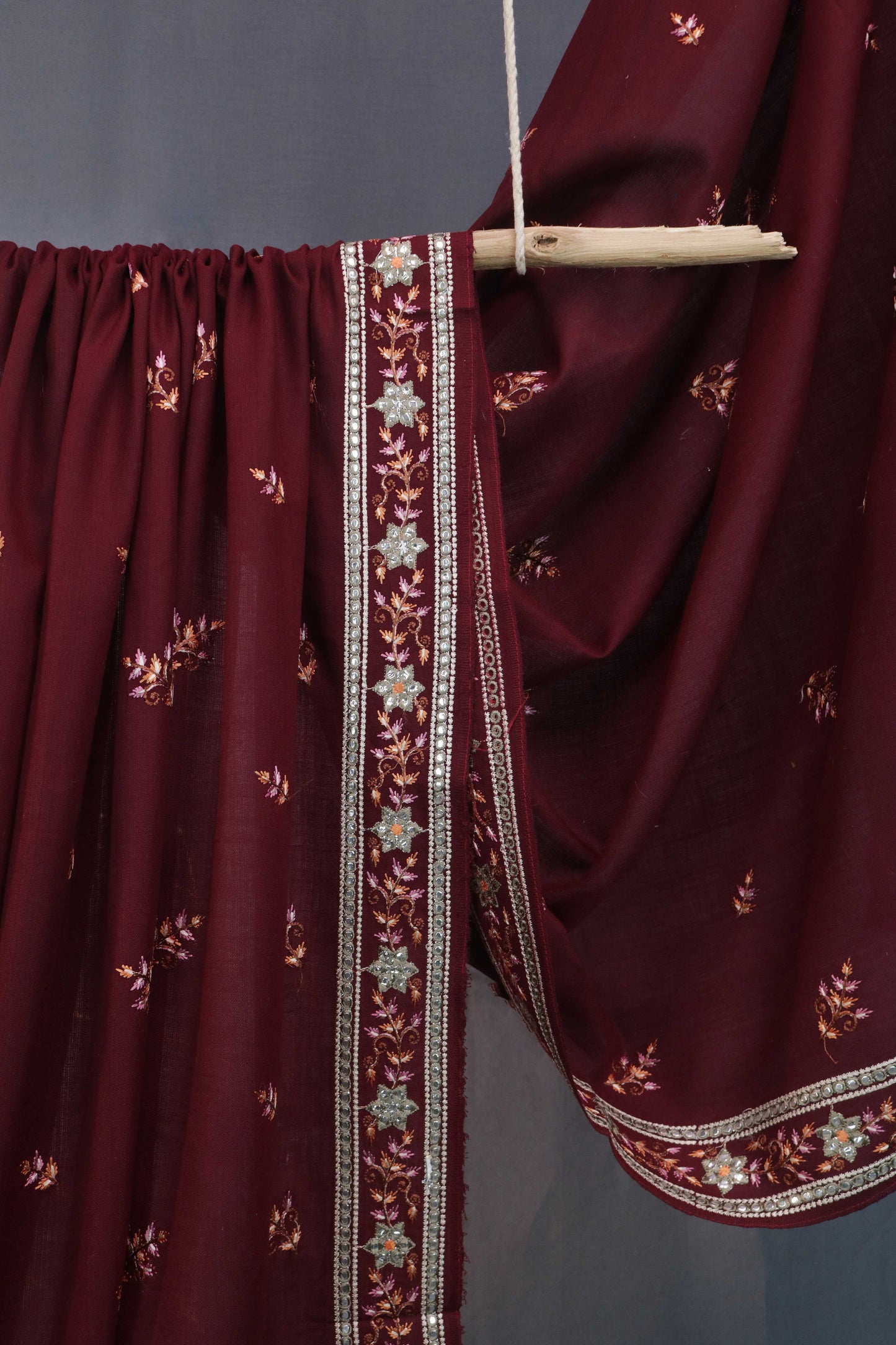 Embroidered  Pashmina Shawl 3507A