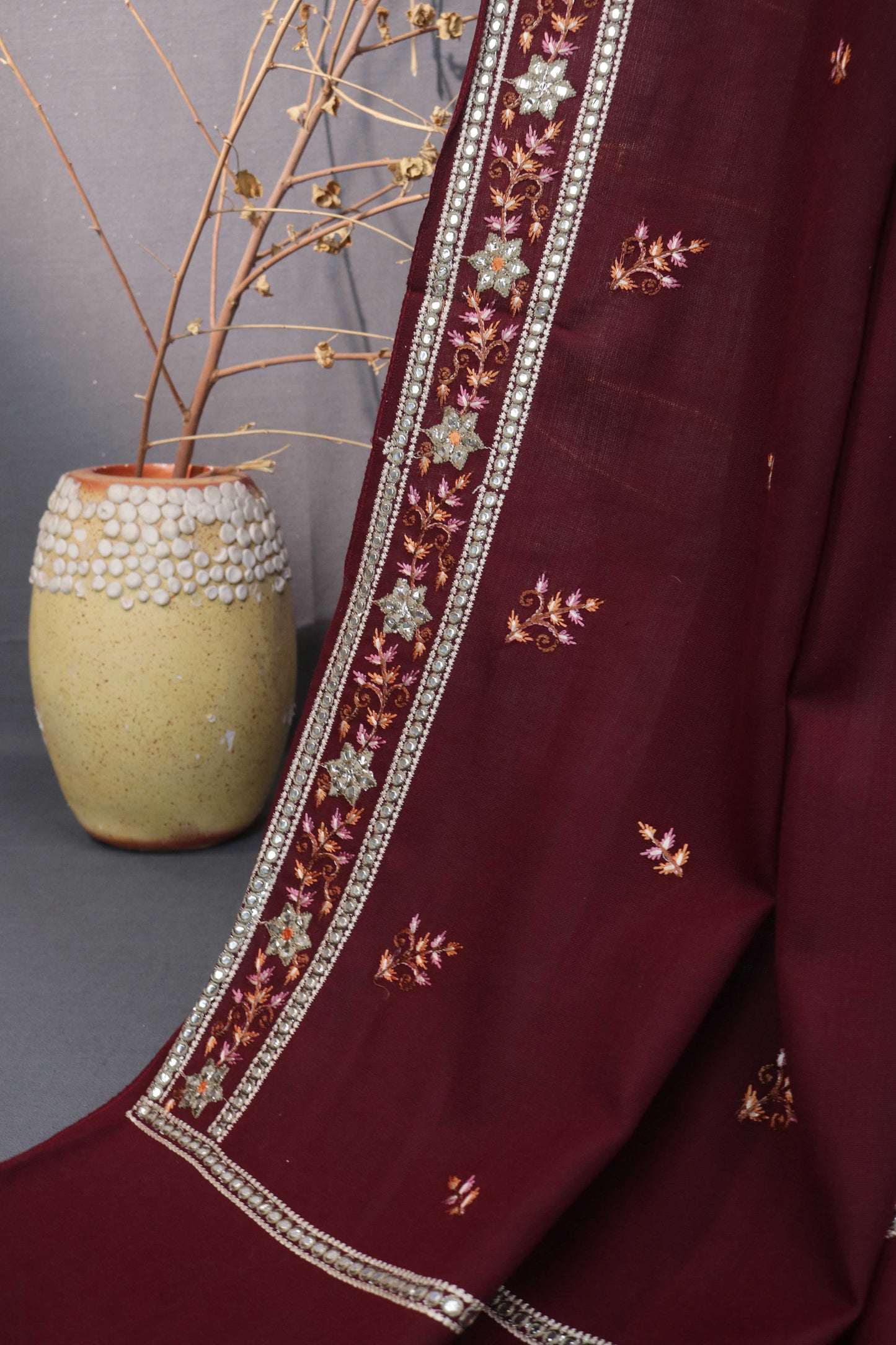 Embroidered  Pashmina Shawl 3507A