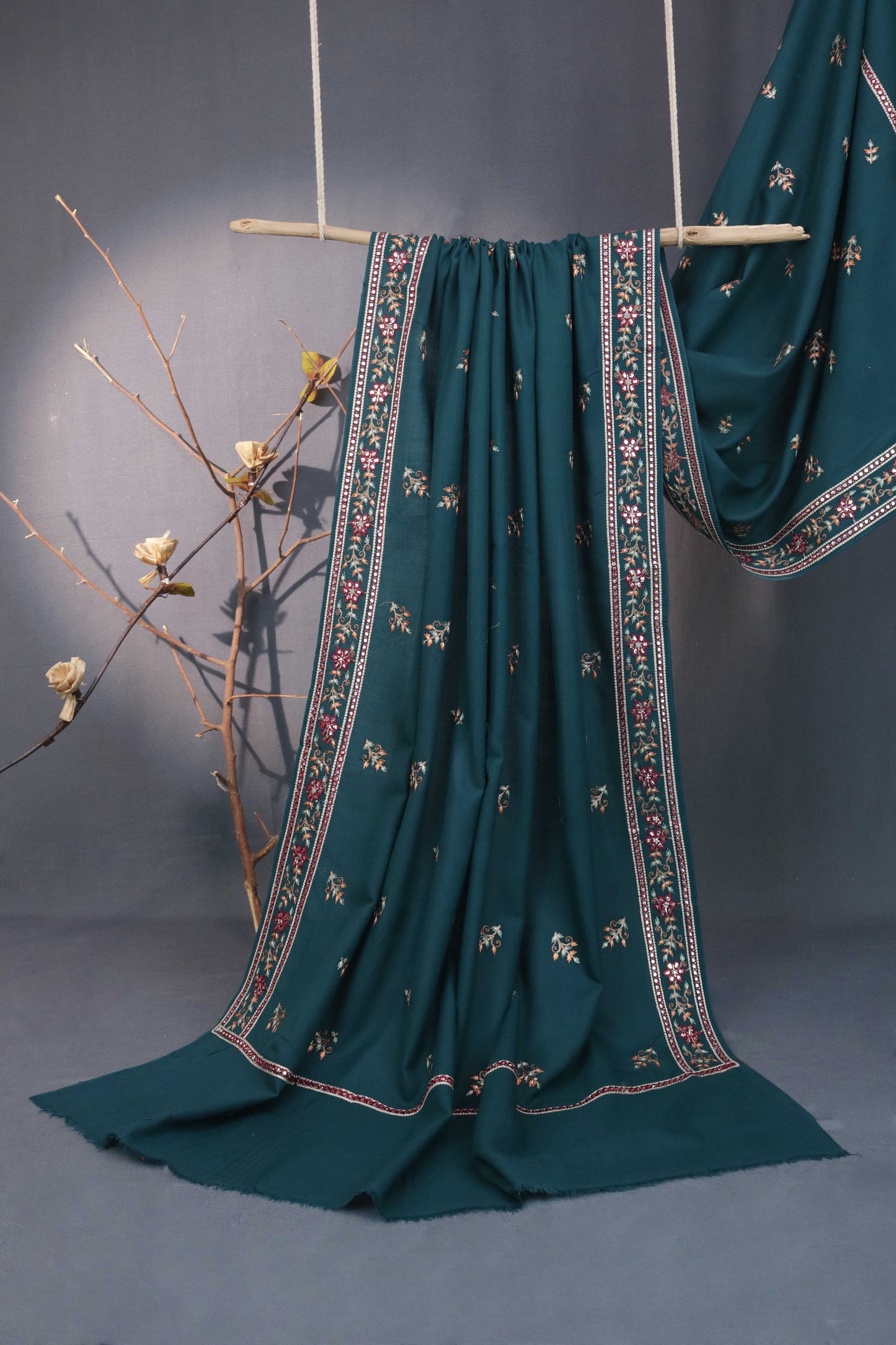 Embroidered Pashmina Shawl 3507D