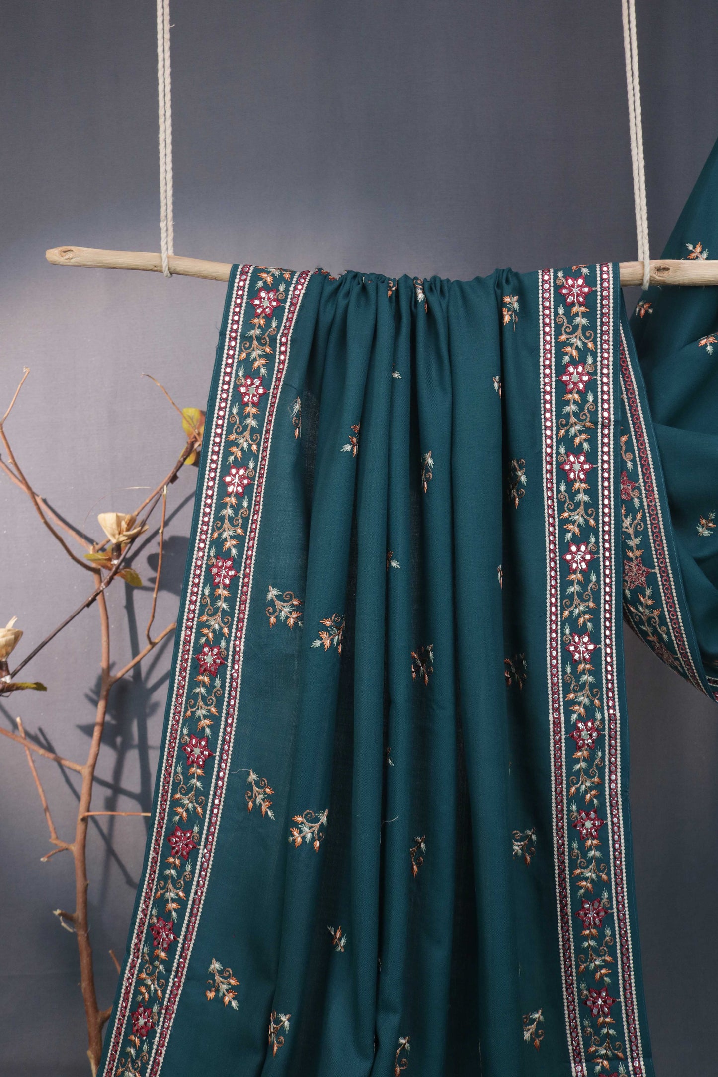 Embroidered Pashmina Shawl 3507D