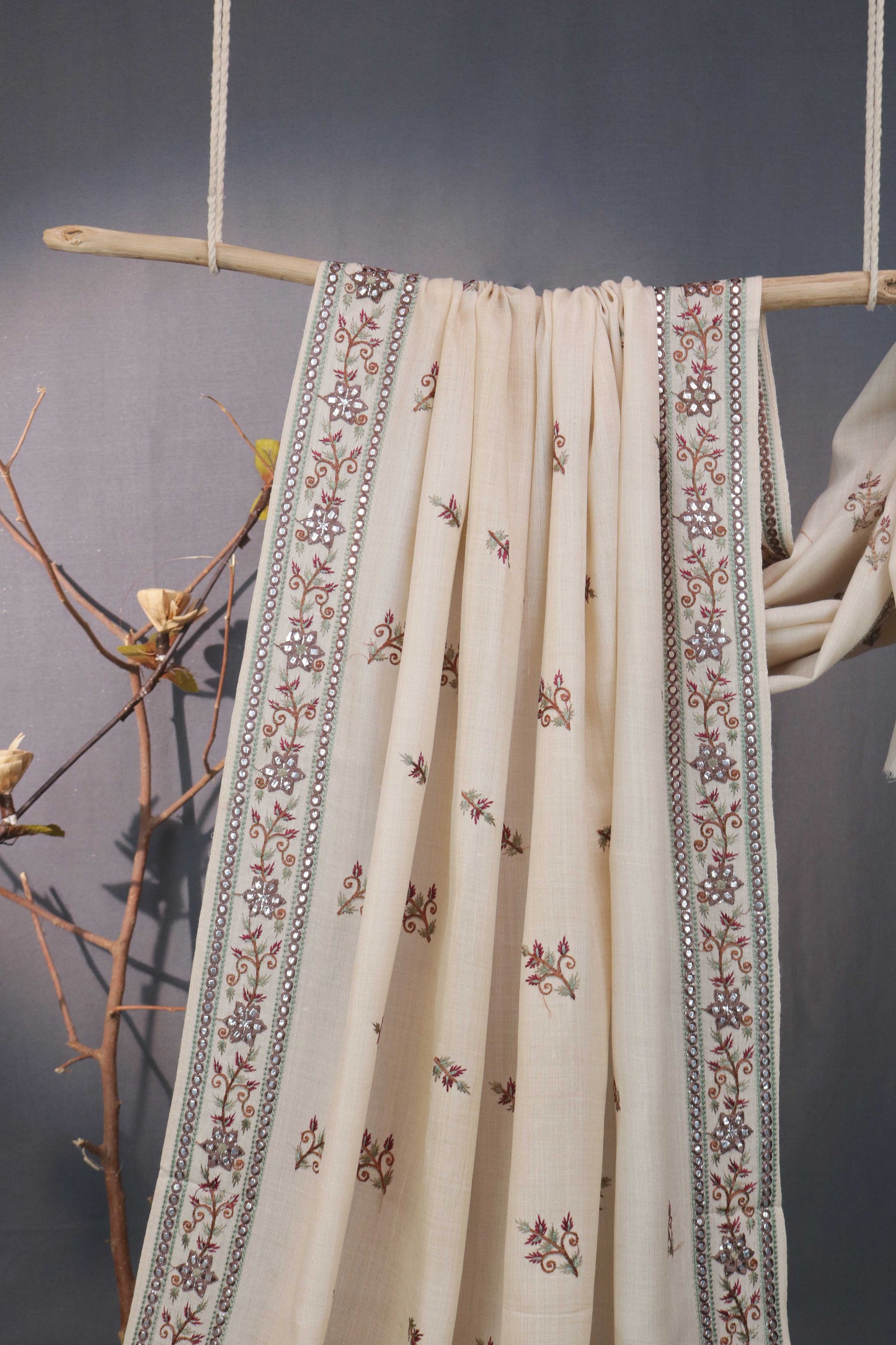 Embroidered  Pashmina Shawl 3507C