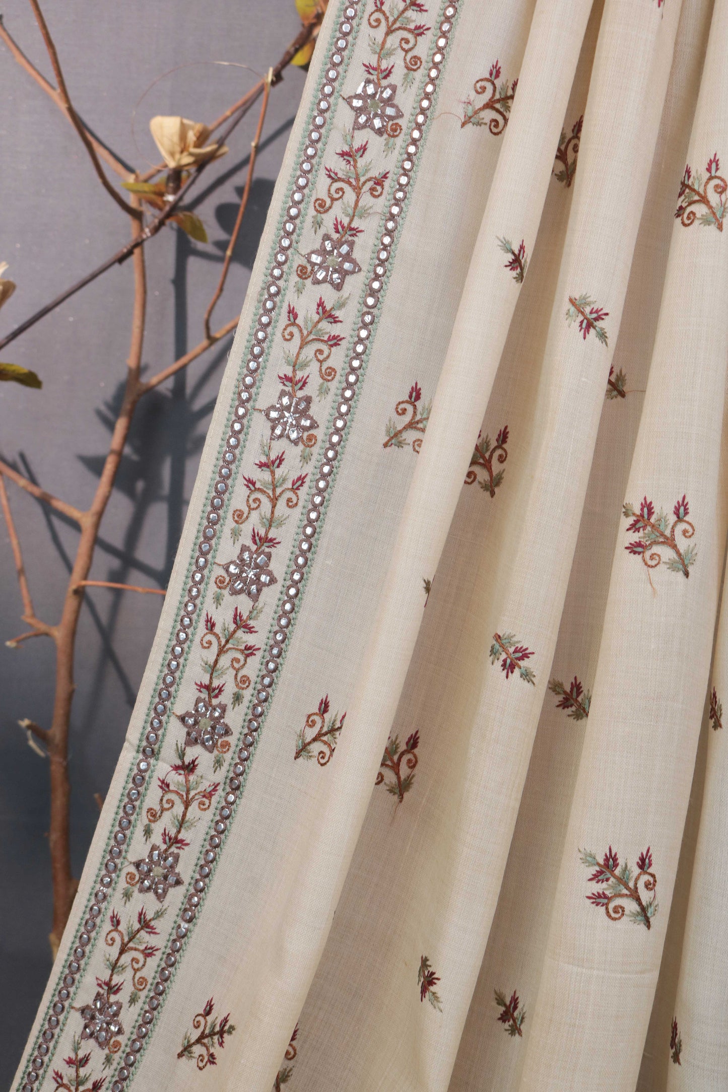 Embroidered  Pashmina Shawl 3507C