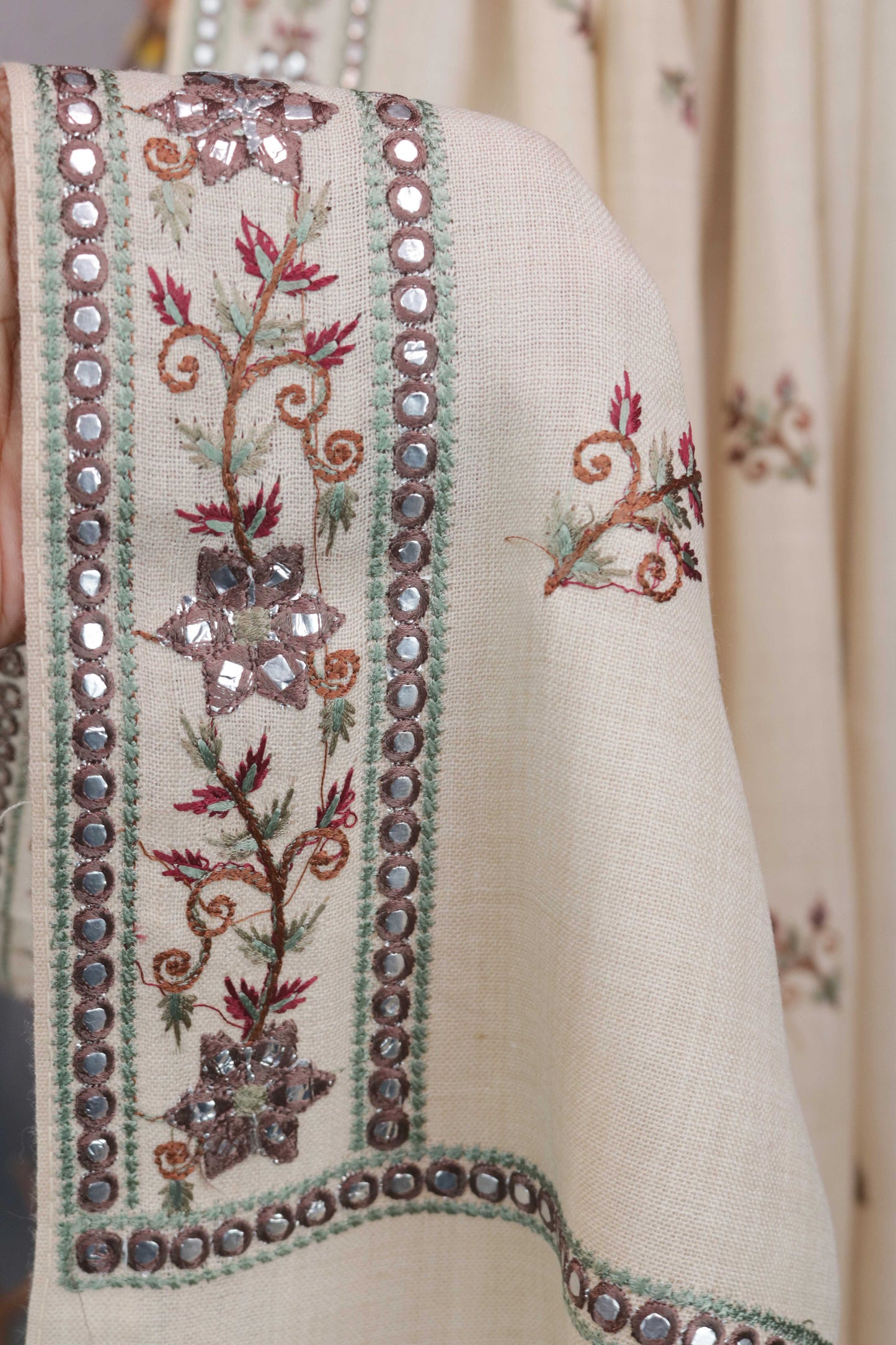 Embroidered  Pashmina Shawl 3507C