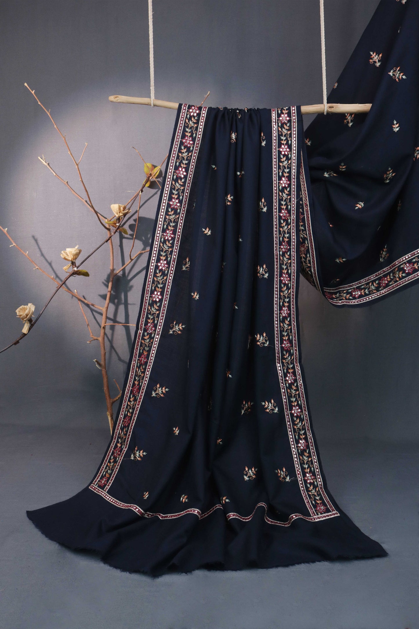 Embroidered Pashmina Shawl 3507B