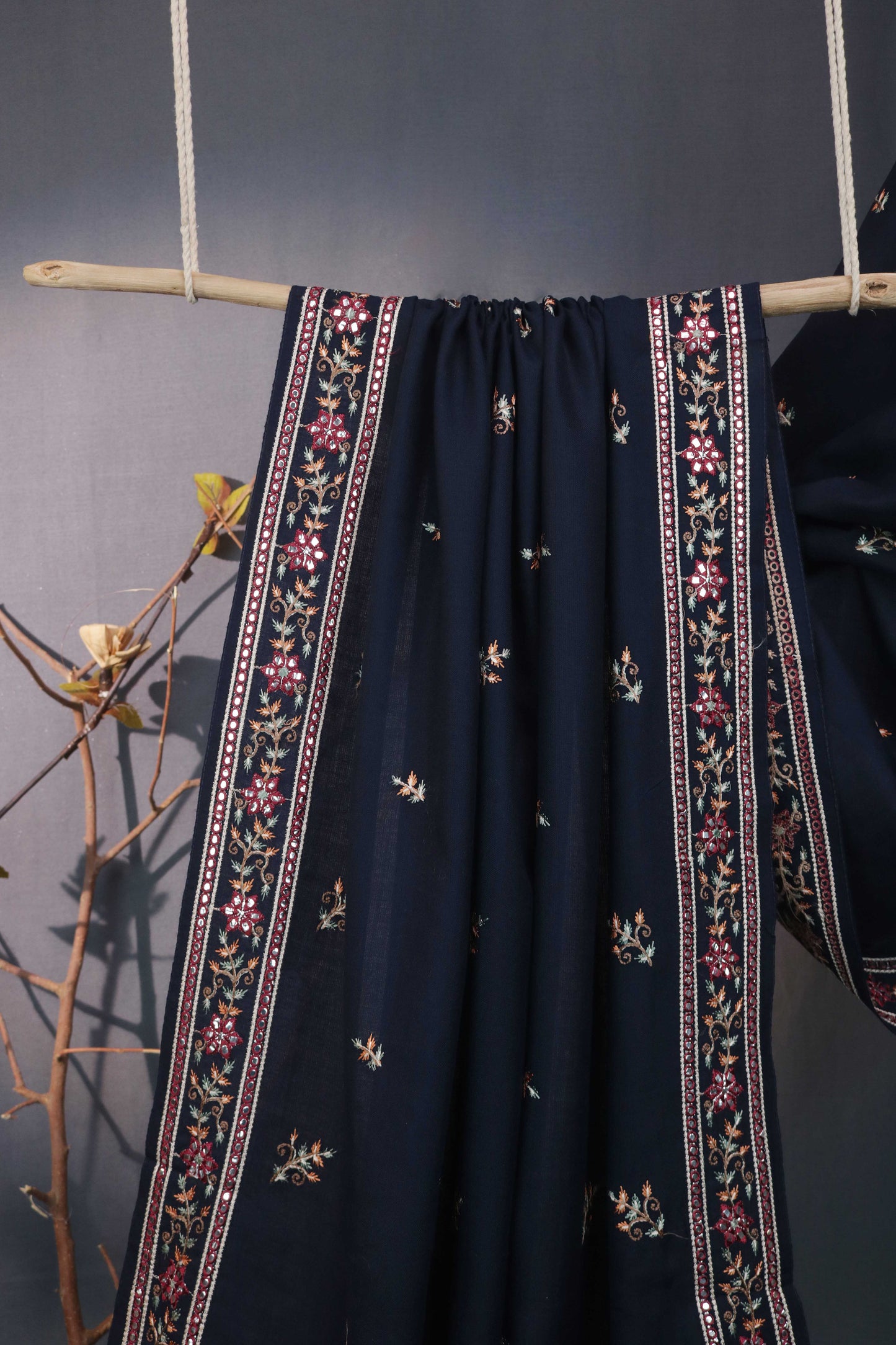 Embroidered Pashmina Shawl 3507B
