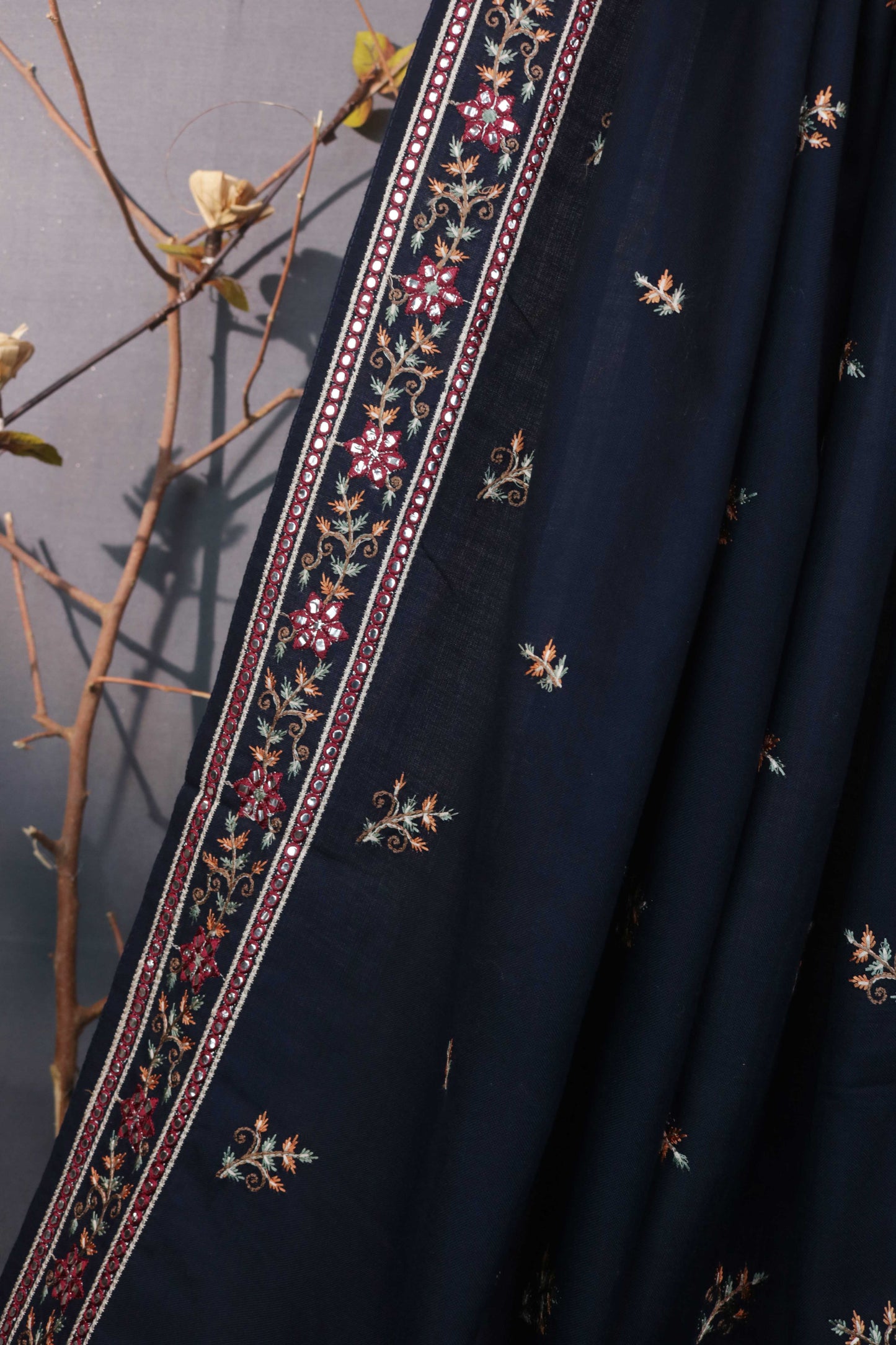 Embroidered Pashmina Shawl 3507B