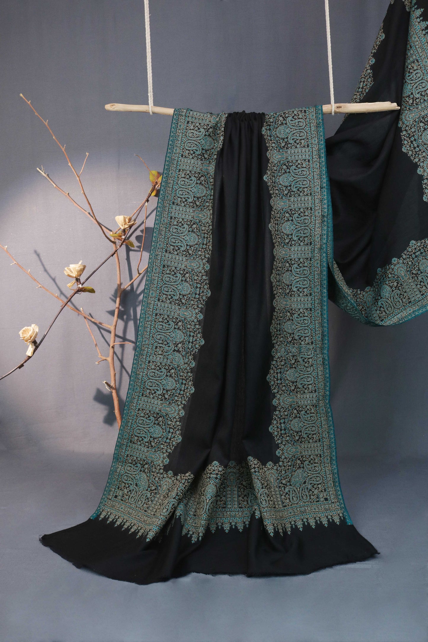 Kani Border Pashmina Shawl 3489A