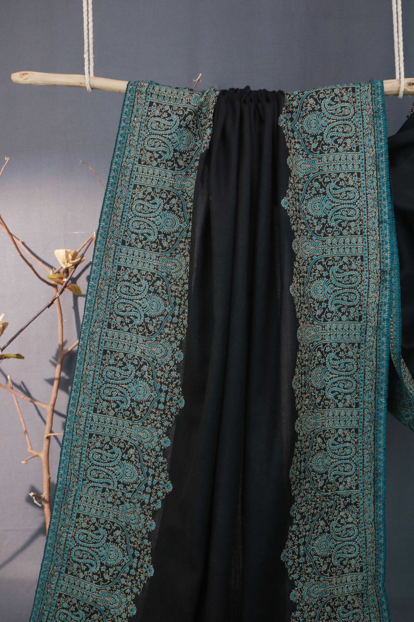 Kani Border Pashmina Shawl 3489A