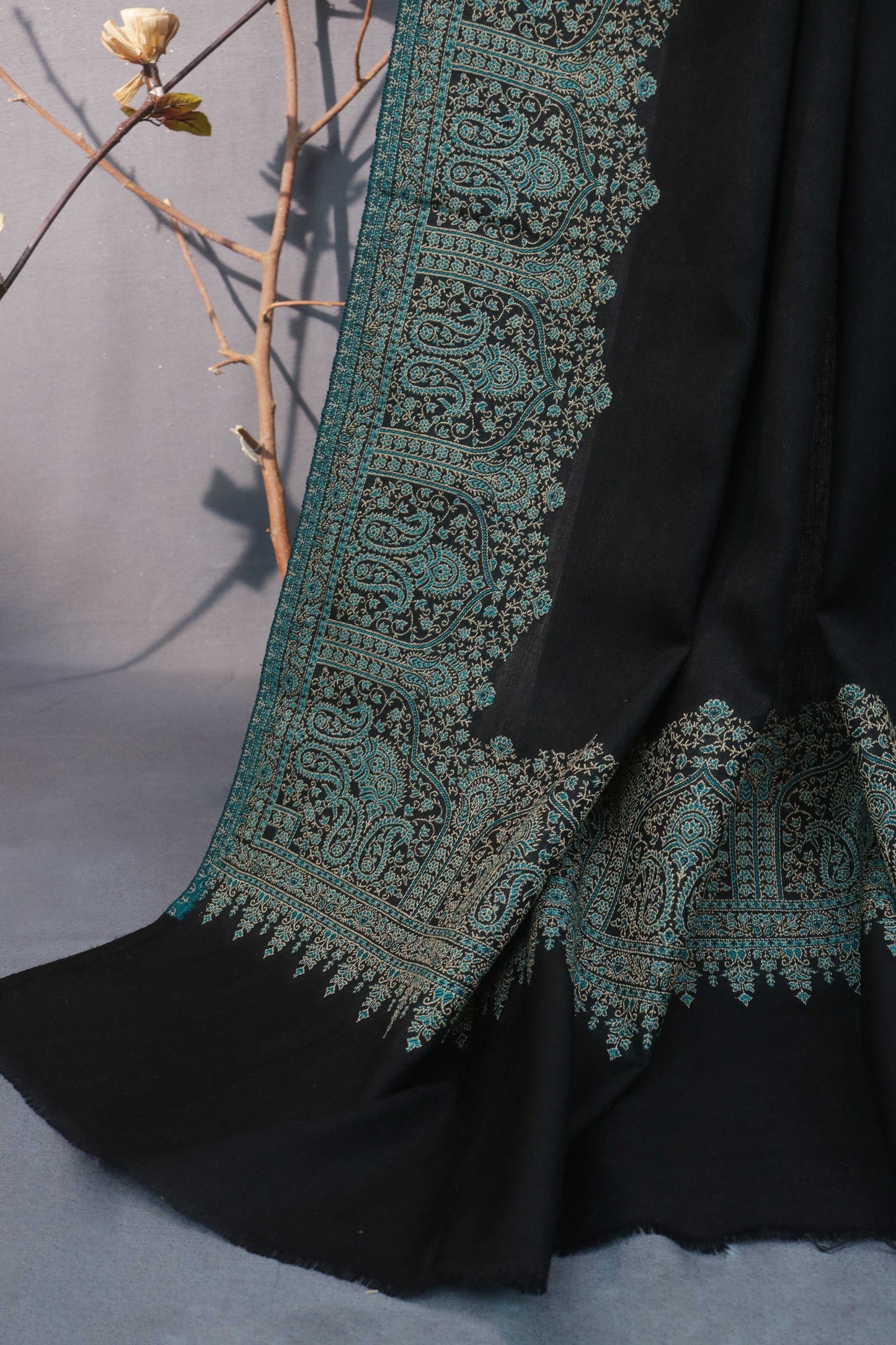 Kani Border Pashmina Shawl 3489A