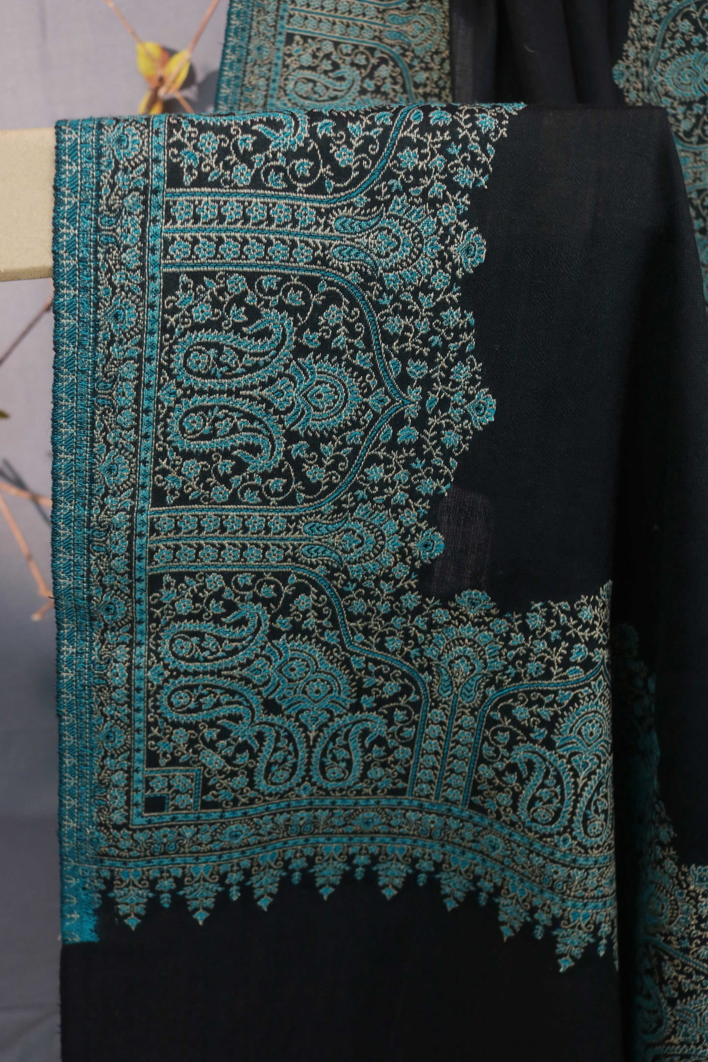 Kani Border Pashmina Shawl 3489A