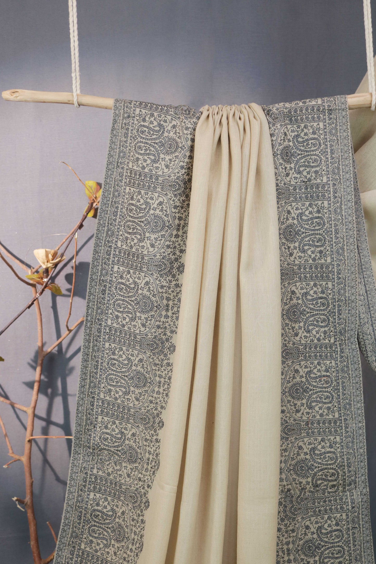 Kani Border Pashmina Shawl 3489G