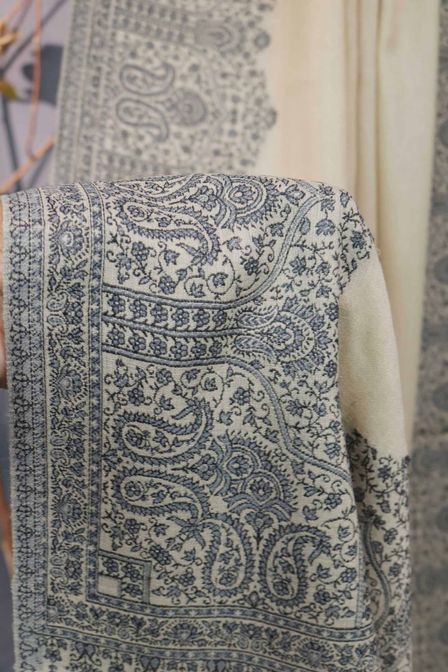 Kani Border Pashmina Shawl 3489G