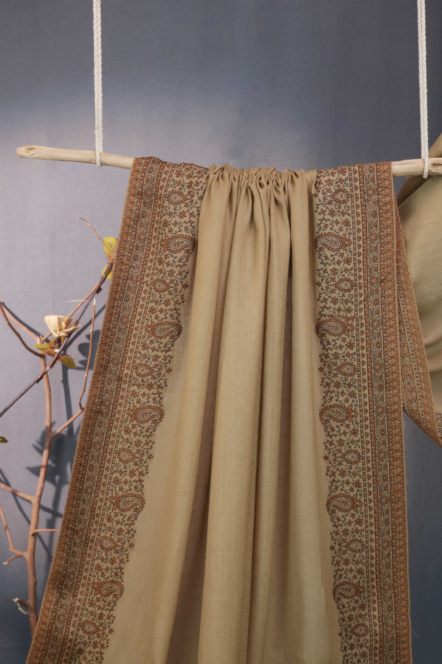 Kani Border Pashmina Shawl 3489C