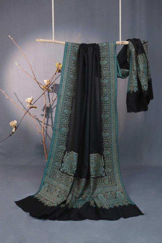 Kani Border Pashmina Shawl 3489B