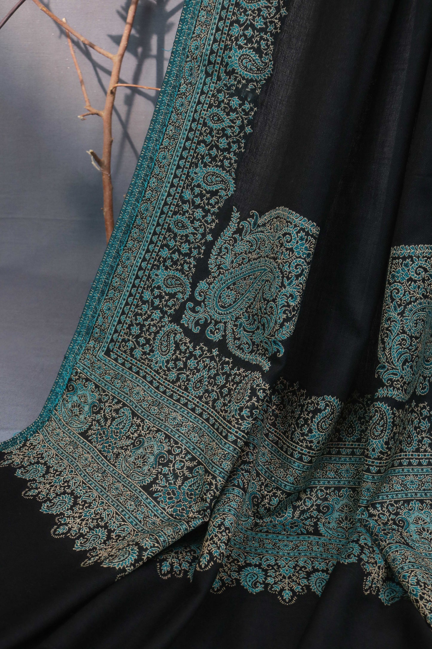 Kani Border Pashmina Shawl 3489B