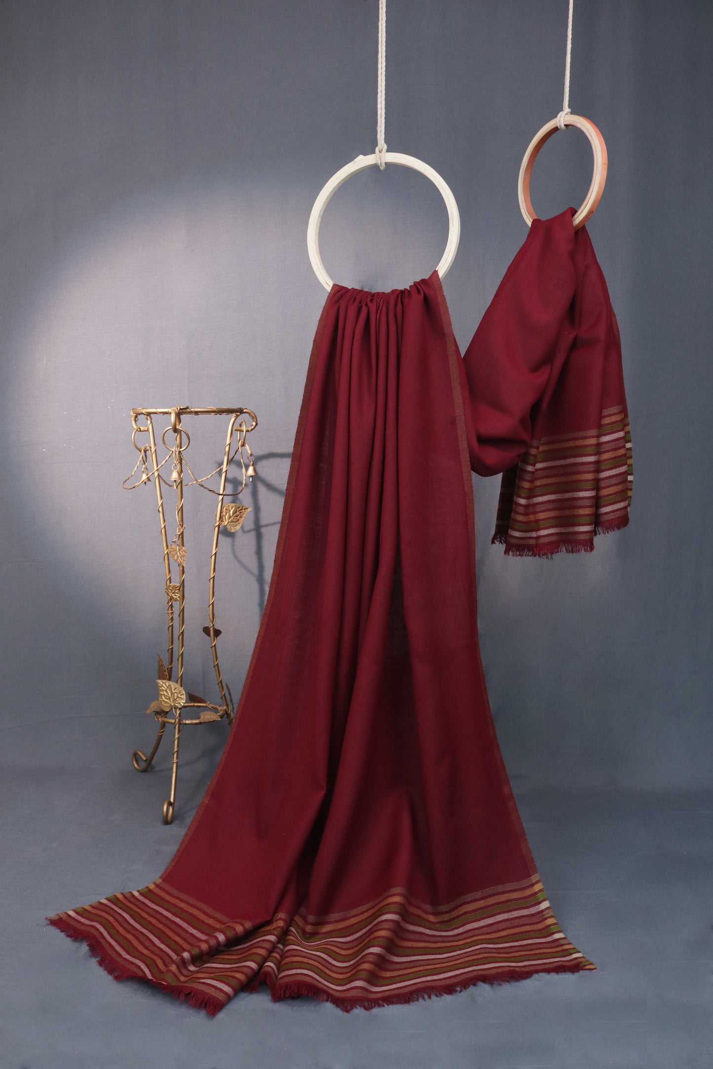 Zam Zam Lining Pashmina Shawl 3101 Mehroon