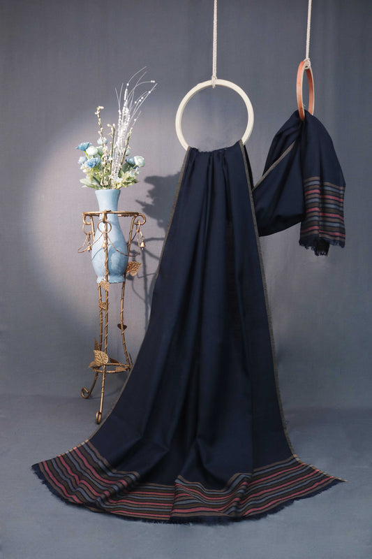 Zam Zam Lining Pashmina Shawl 3101 Navy Blue