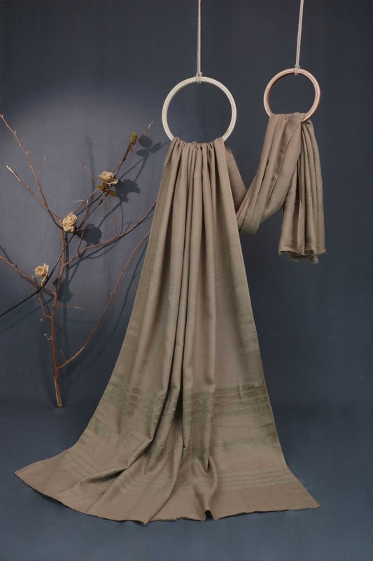 Velvet Wool Mehroon Shawl 2621 Skin