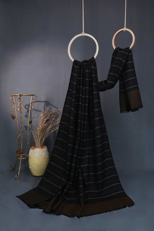 Zam Zam Lining Pashmina Shawl 3214 Black