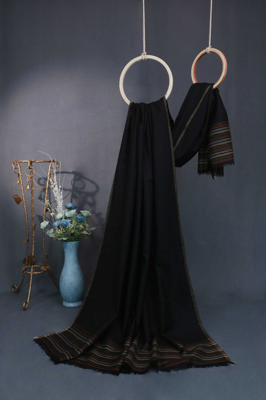 Zam Zam Lining Pashmina Shawl 3101 Black