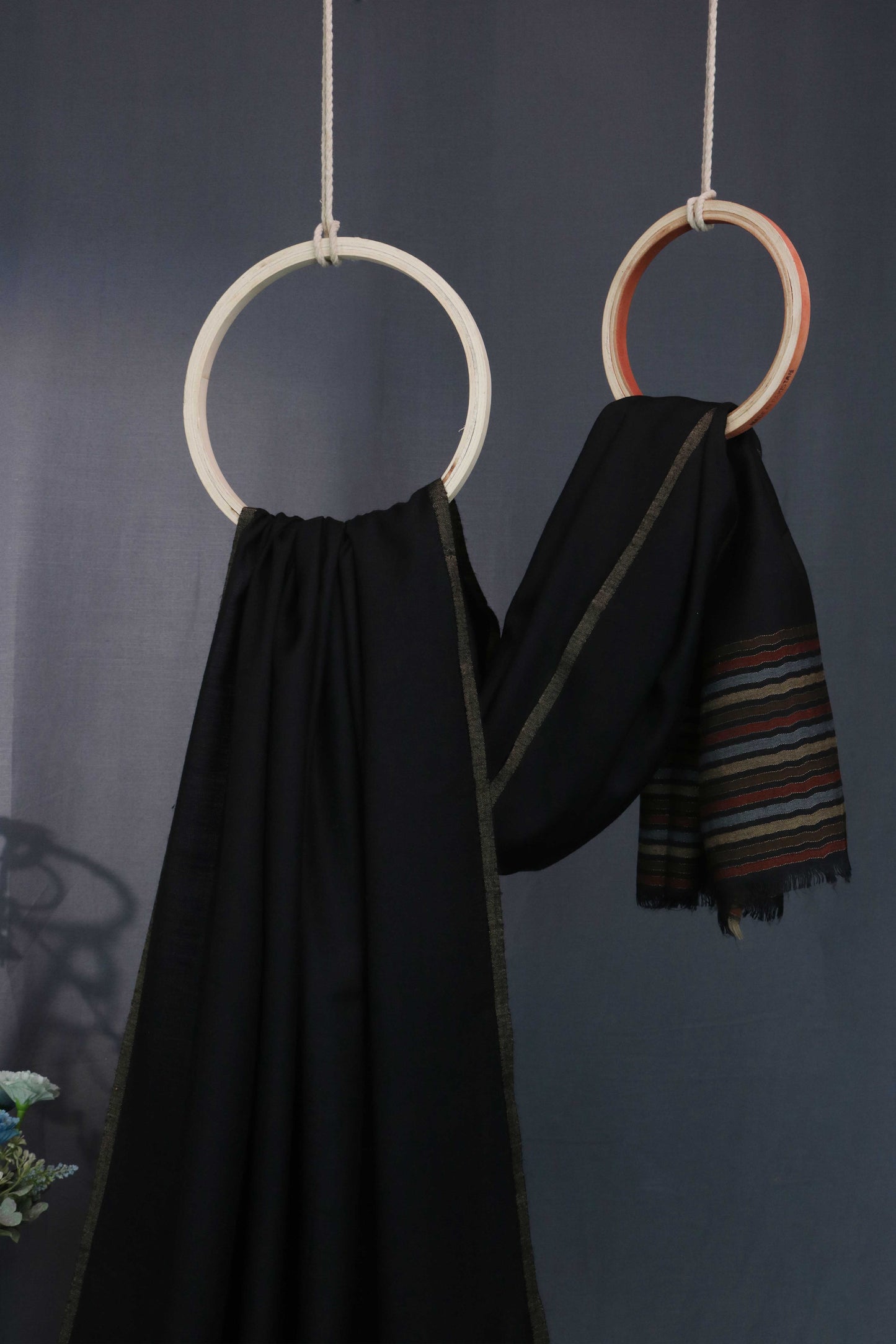 Zam Zam Lining Pashmina Shawl 3101 Black