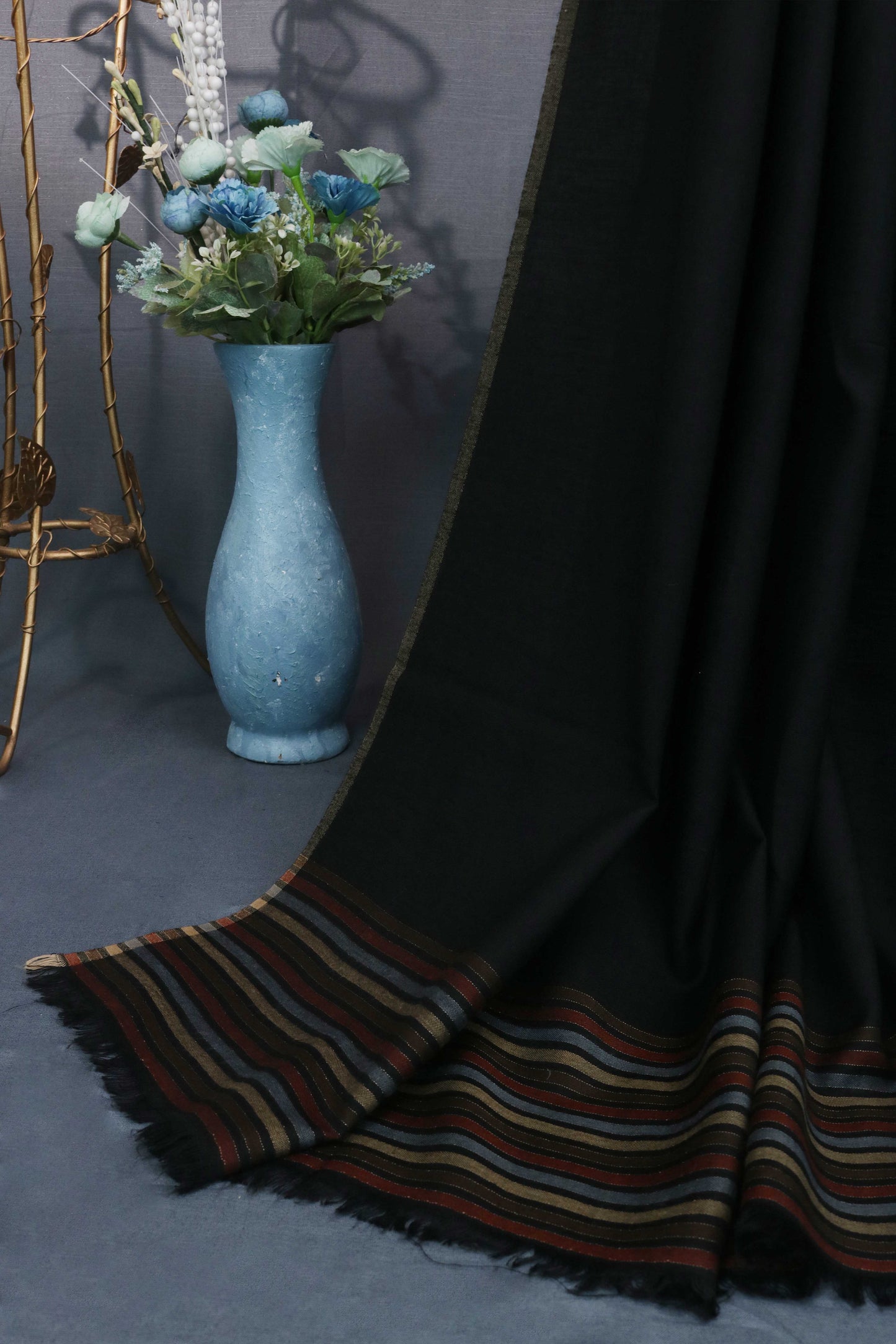 Zam Zam Lining Pashmina Shawl 3101 Black