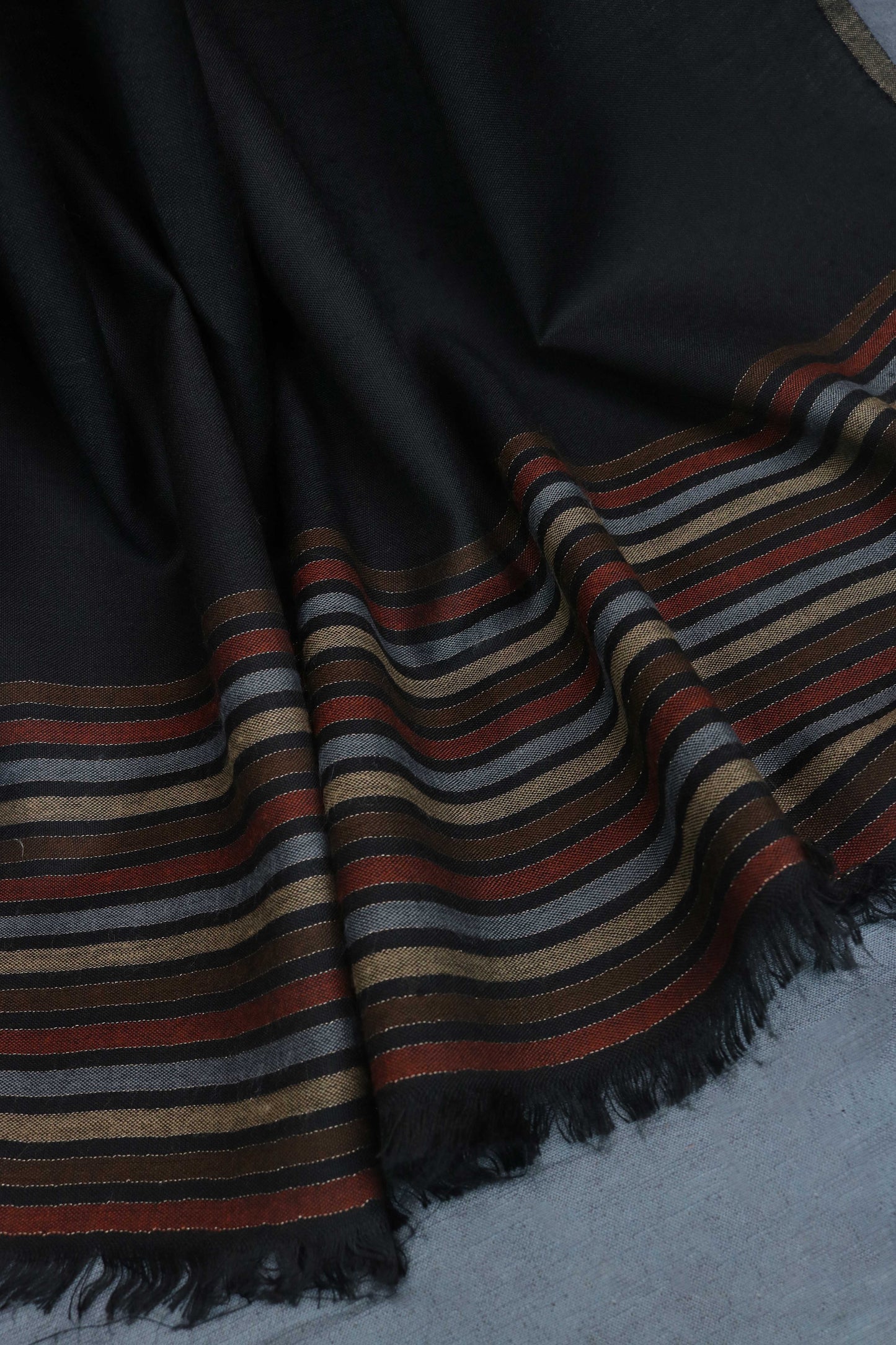 Zam Zam Lining Pashmina Shawl 3101 Black