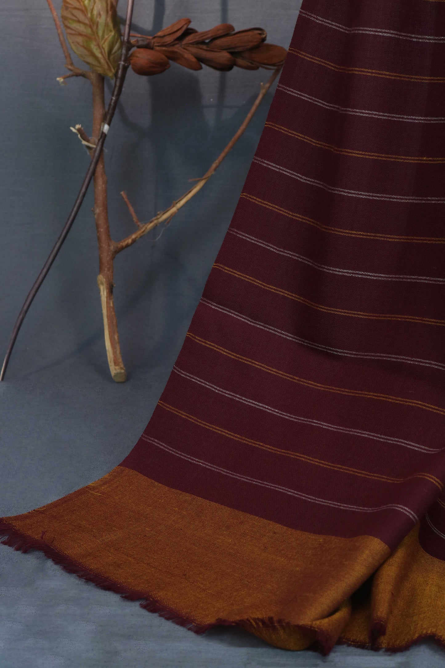 Zam Zam Lining Pashmina Shawl 3214 Mehroon2