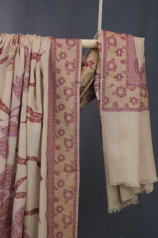 Kani Border Pashmina Shawl 3522A