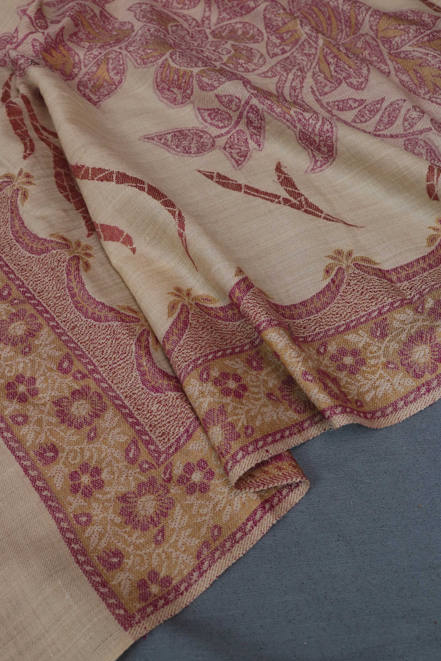 Kani Border Pashmina Shawl 3522A