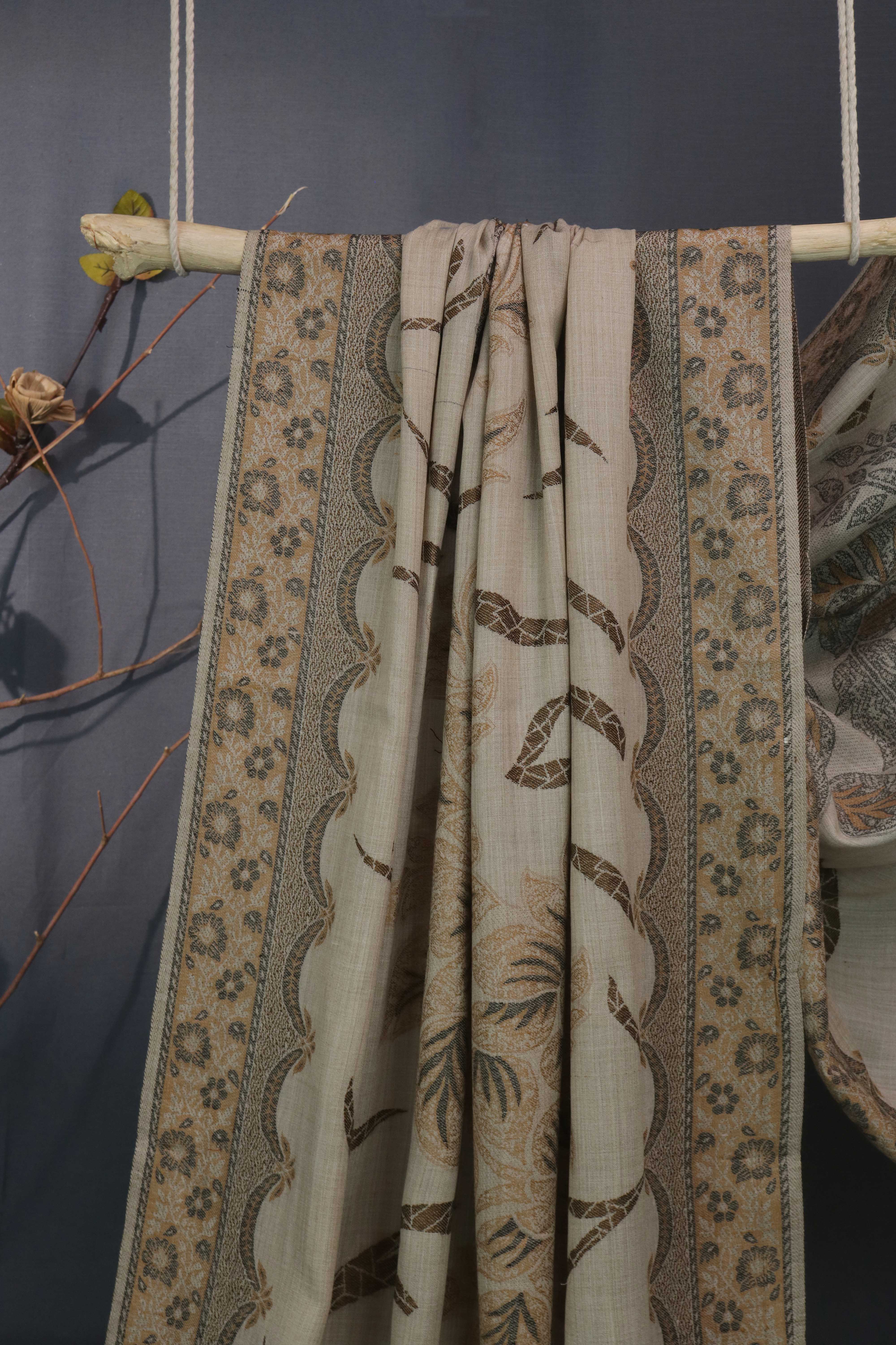 Kani Border Pashmina Shawl 3522C – Hafiz Cloth House