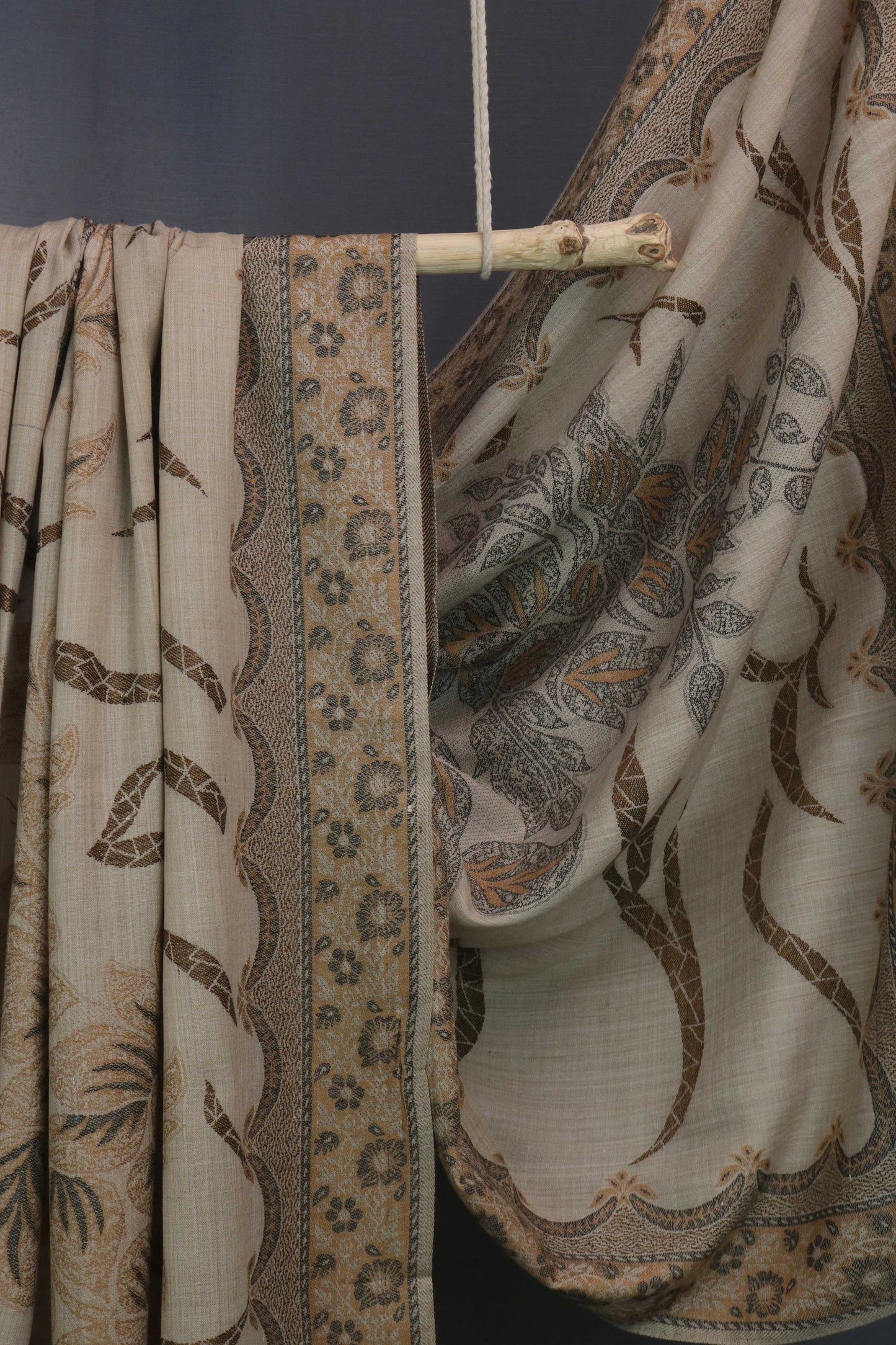 Kani Border Pashmina Shawl 3522C