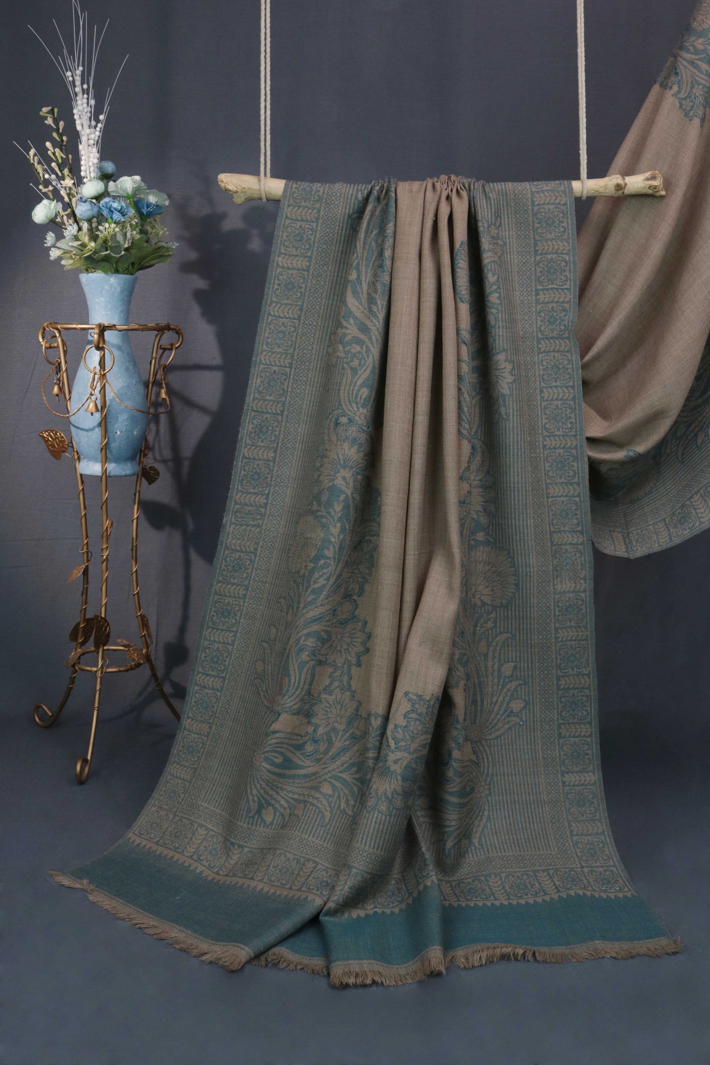 Kani Border Pashmina Shawl 3244C