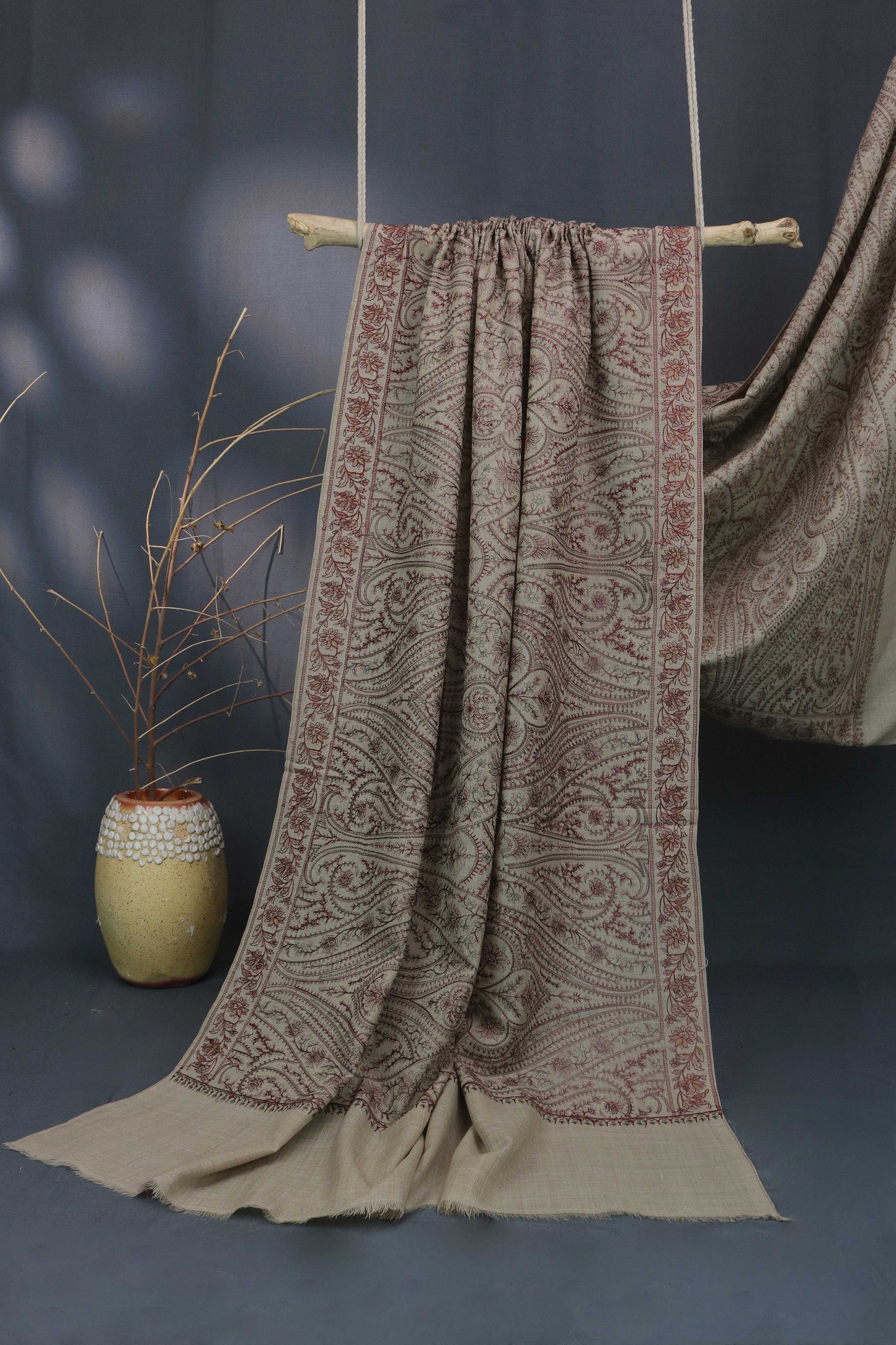 Breeza Full Embroidered Pashmina Shawl 3569B