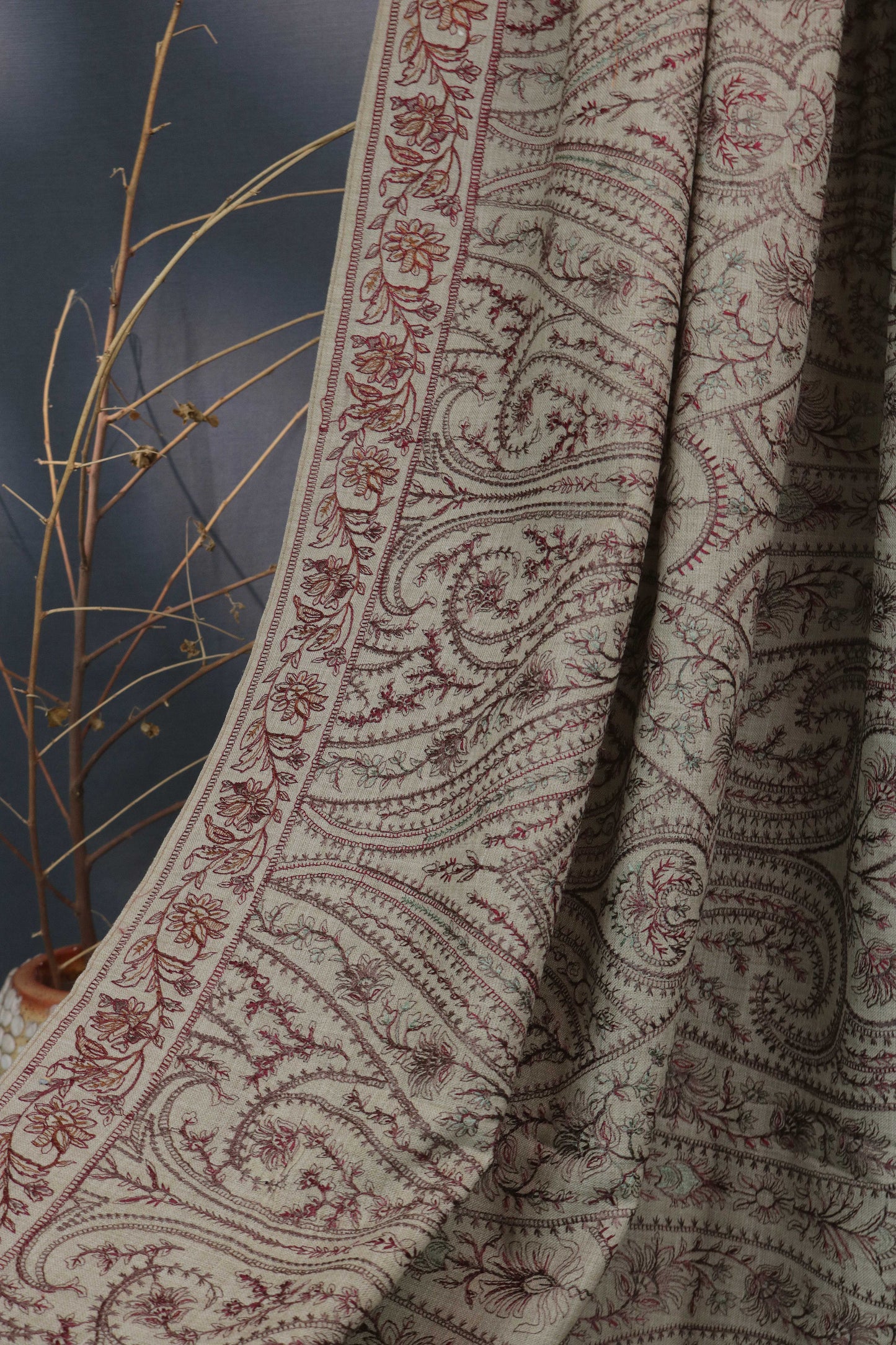 Breeza Full Embroidered Pashmina Shawl 3569B