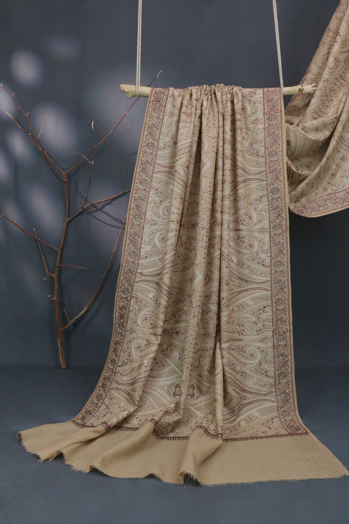 Breeza Full Embroidered Pashmina Shawl 3569A