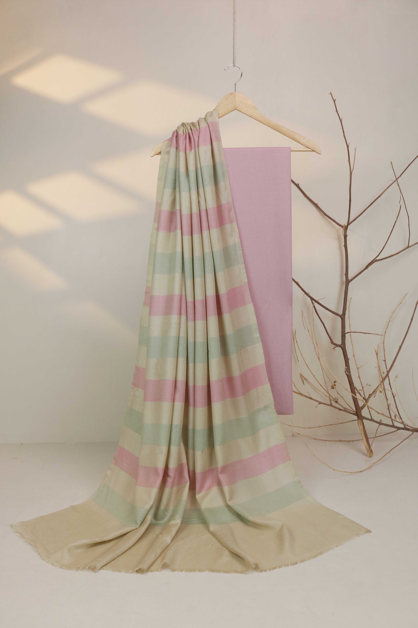 3Piece - Karandi with Rashmina Shawl KPP314