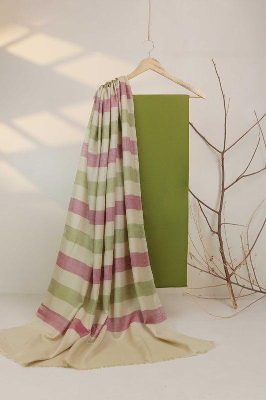 3Piece -Karandi with Rashmina Shawl KPP379