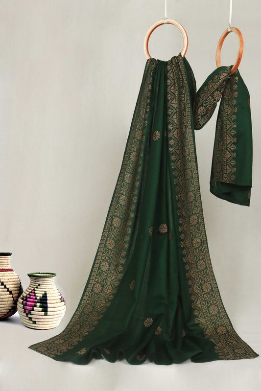 Embroidered Pashmina Green Shawl  Sh49