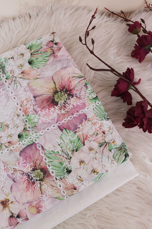 Printed Embroidered Lawn H25LPB83