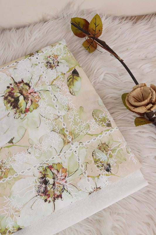 Printed Embroidered Lawn H25LPB75
