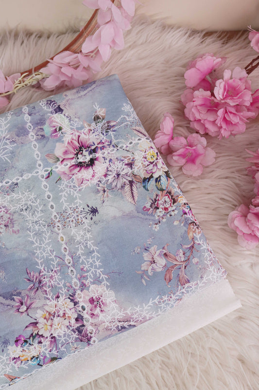 Printed Embroidered Lawn H25LPB88