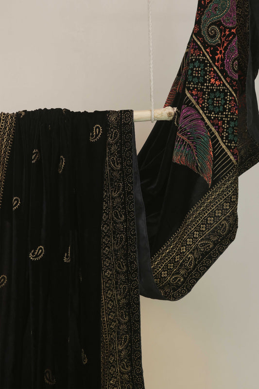 Velvet Screen-Printed Shawl  3576C