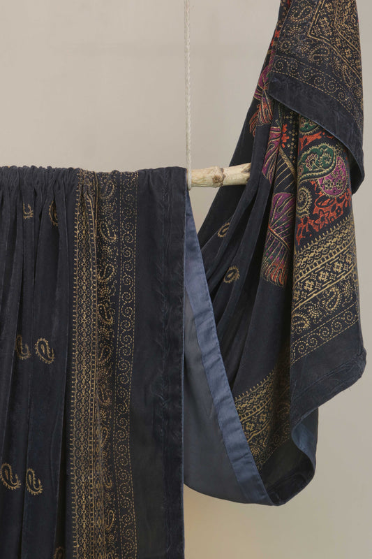 Velvet Screen-Printed Shawl  3576G